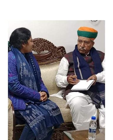 Having discussion with Union Minister of State (I/C) for Law & Justice - Shri Arjun Ram Meghawal Ji